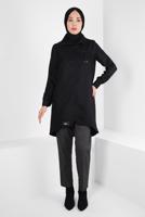 Hijab clothing BLACK T 44355 ALVİNA G-1103 TUNİK 38-46 TEK 40