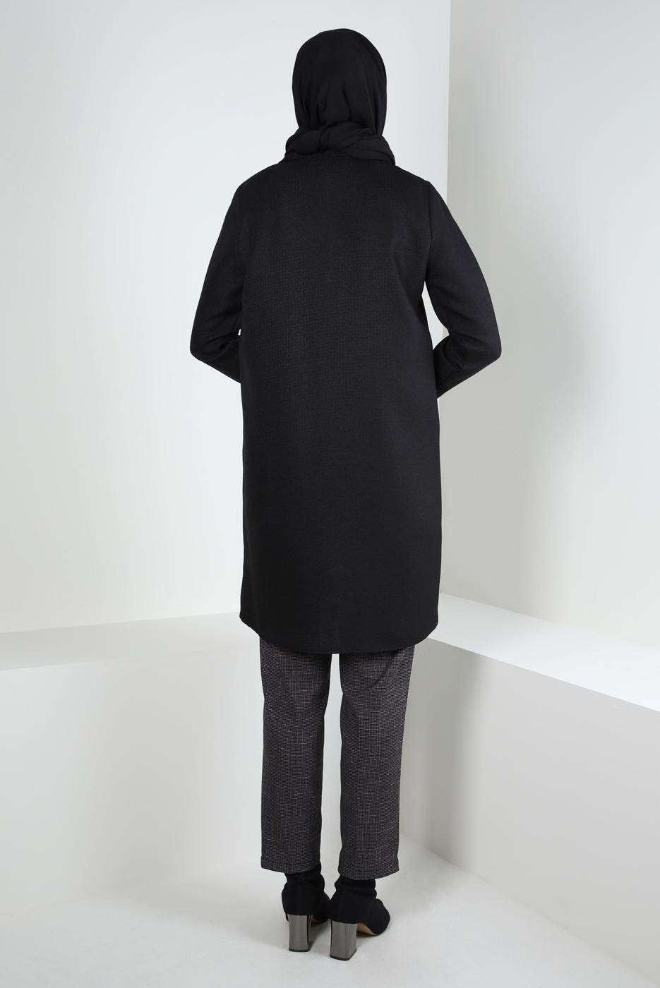 Hijab clothing BLACK T 44355 ALVİNA G-1103 TUNİK 38-46 TEK 40