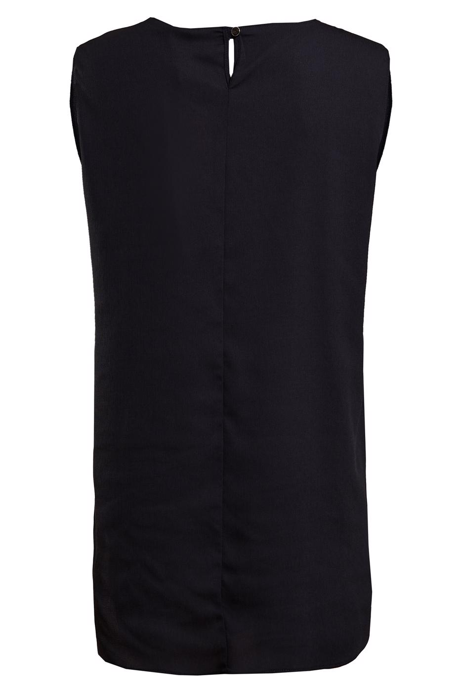 Tesettür giyim SİYAH  ALVİNA KOLSUZ İÇ TUNİK T 4485