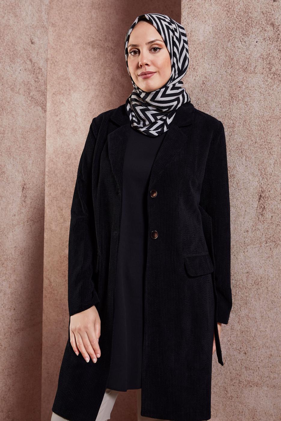 Tesettür giyim SİYAH  ALVİNA KOLSUZ İÇ TUNİK T 4485