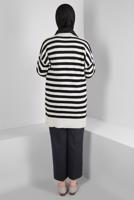Tesettür giyim SİYAH ÇİZGİLİ TRİKO TUNİK T 4608