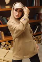 Tesettür giyim KAHVE KAPÜŞONLU ŞARDONLU SWEATSHIRT T 4797