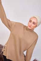 Hijab clothing BROWN KNITWEAR TUNIC T 4808