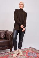 Tesettür giyim KAHVE TRİKO TUNİK T 4808