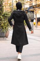 Vêtements hijab NOIR TRENCH À CAPUCHE T 0602-1
