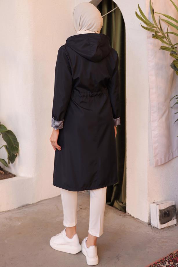 Vêtements hijab  HOODED TRENCH COAT T 0602-1 - TRENDTESETTÜR