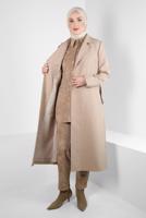 Hijab clothing BEIGE T 10838 ALVİNA 17137 TRENÇKOT 38/46 TEK42