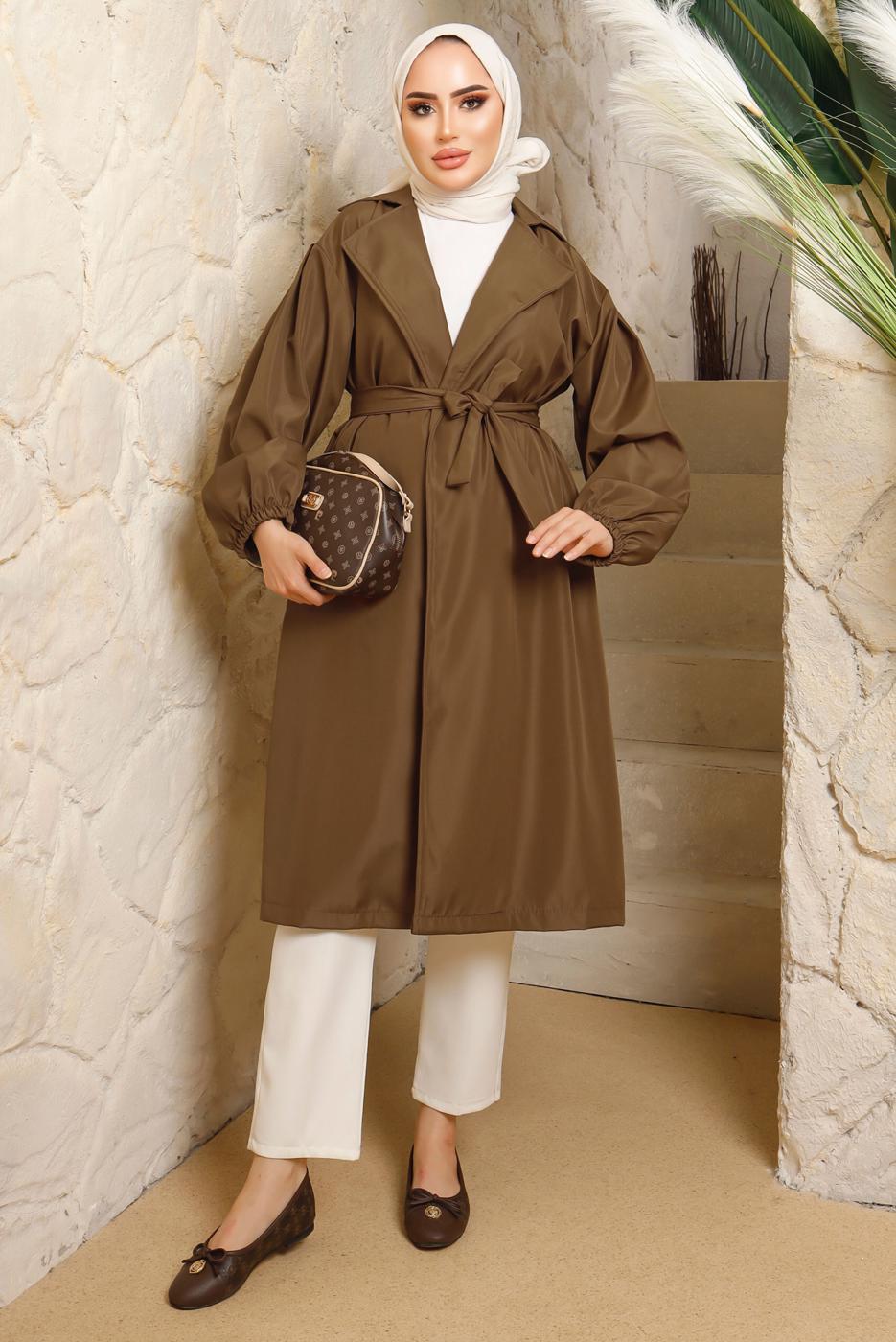 Vêtements hijab TABA TRENCH CEINTURÉ T 4643