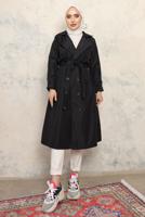 Vêtements hijab NOIR TRENCH CEINTURE CEINTURE T 4743