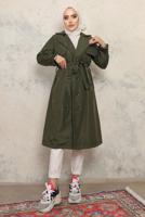 Vêtements hijab KAKI TRENCH CEINTURE CEINTURE T 4743