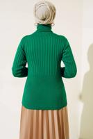 Vêtements hijab VERT BODY TRICOT COL ROULÉ T 0485