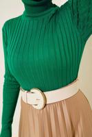 Vêtements hijab VERT BODY TRICOT COL ROULÉ T 0485
