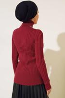 Vêtements hijab ROUGE BORDEAUX BODY TRICOT COL ROULÉ T 0485