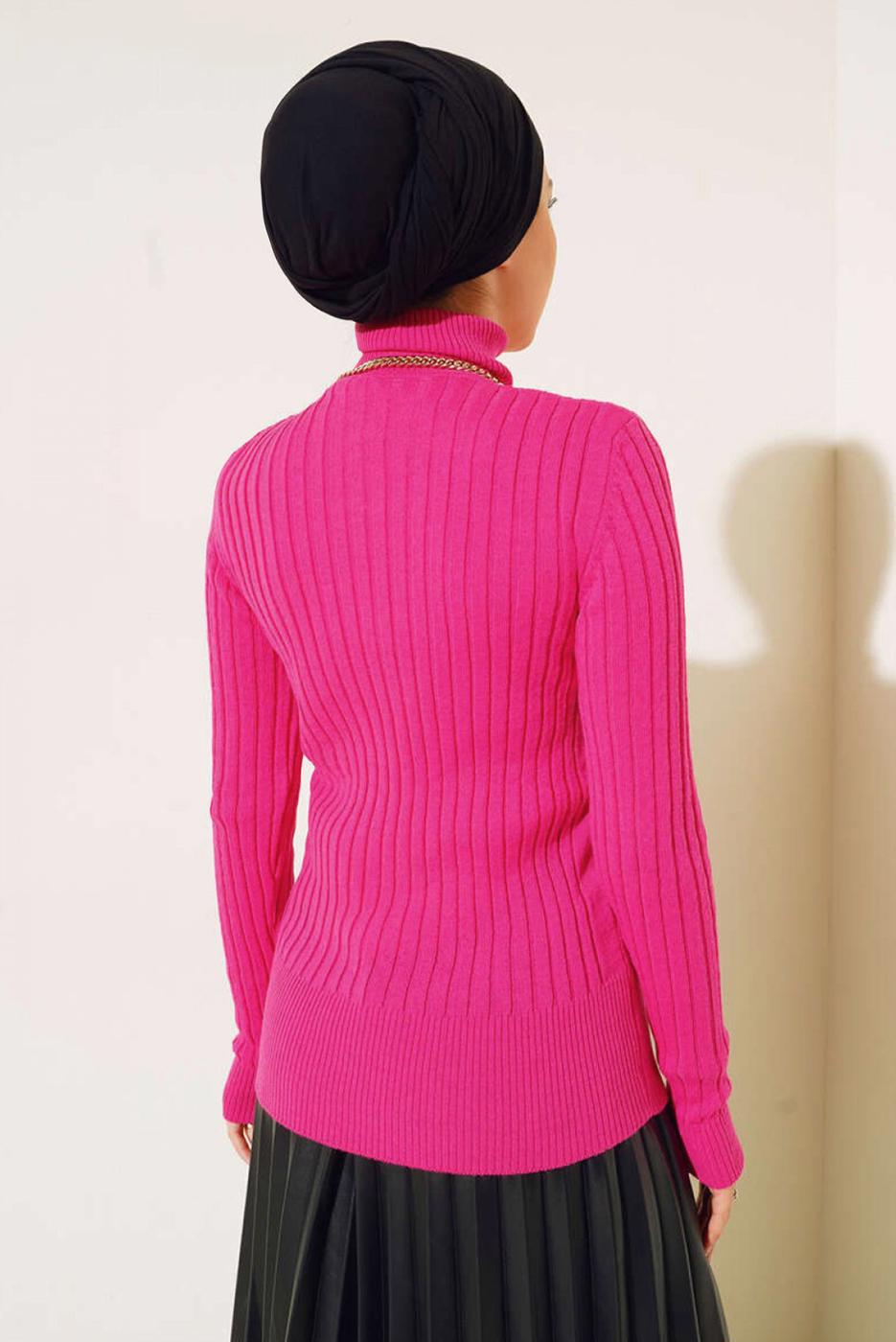 Vêtements hijab FUCHSIA BODY TRICOT COL ROULÉ T 0485