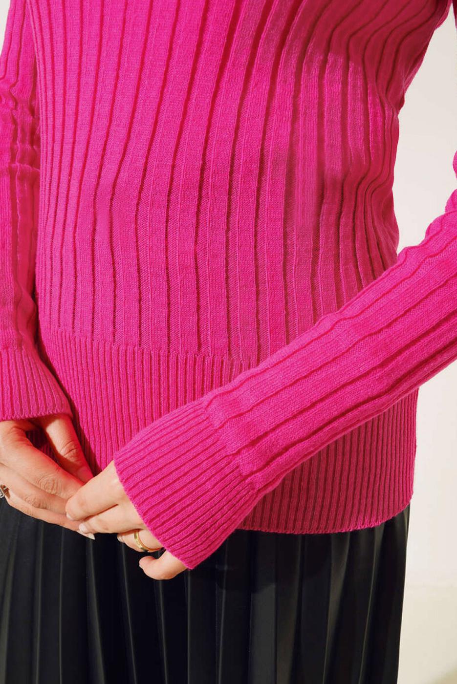 Vêtements hijab FUCHSIA BODY TRICOT COL ROULÉ T 0485