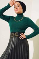Hijab clothing GREEN TURTLENECK KNITWEAR BODY T 0485