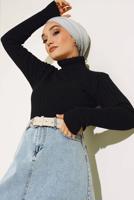 Tesettür giyim SİYAH TRİKO KAZAK T 3105
