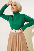 Tesettür giyim YEŞİL TRİKO KAZAK T 3105