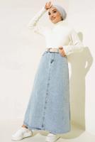 Tesettür giyim EKRU TRİKO KAZAK T 3105