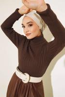 Tesettür giyim KAHVE TRİKO KAZAK T 3105