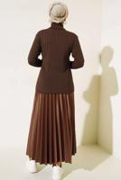 Tesettür giyim KAHVE TRİKO KAZAK T 3105