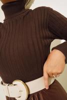 Tesettür giyim KAHVE TRİKO KAZAK T 3105