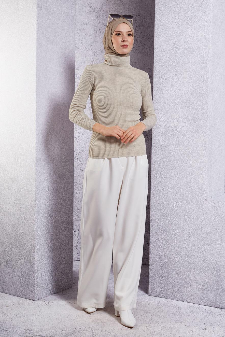 Hijab clothing MINK TURTLENECK KNITWEAR SWEATER T 6408