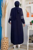 Tesettür giyim LACİVERT DESENLİ TRİKO CEKET T 70332