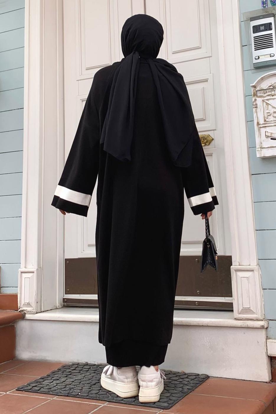 Hijab clothing BLACK SALAS KNITWEAR CARDIGAN T 80332