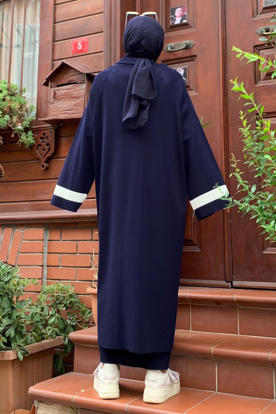 Hijab clothing NAVY BLUE SALAS KNITWEAR CARDIGAN T 80332