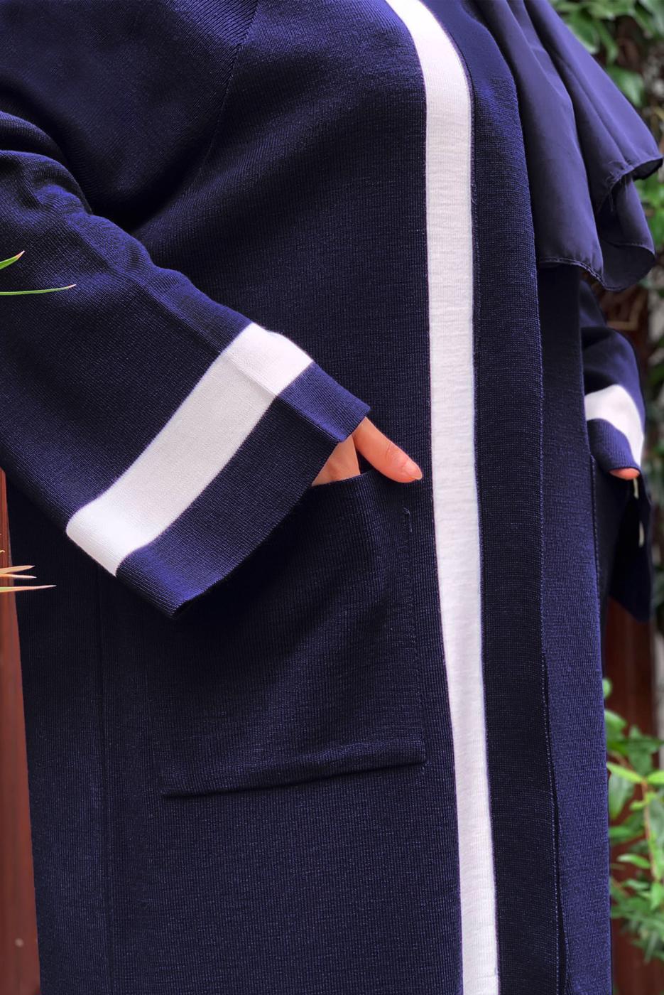 Hijab clothing NAVY BLUE SALAS KNITWEAR CARDIGAN T 80332