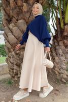 Tesettür giyim LACİVERT YARASA KOL TRİKO KAZAK T 8136