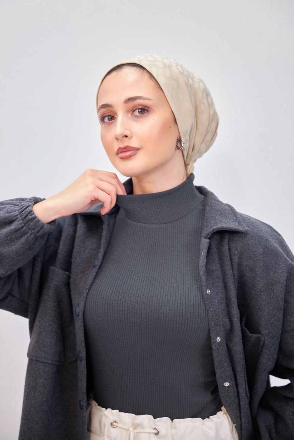 Vêtements hijab GRIS PULL SANS MANCHES T 8253