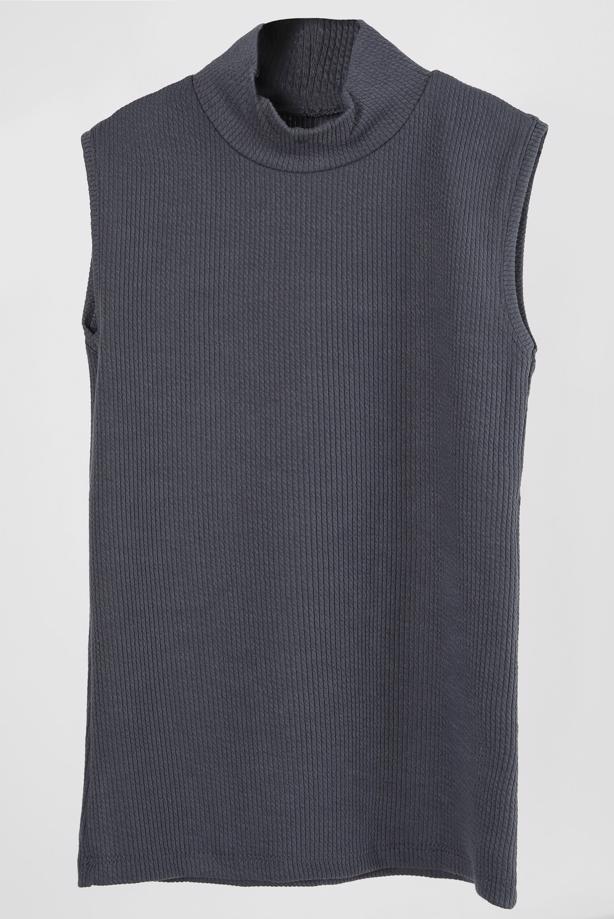 Vêtements hijab GRIS PULL SANS MANCHES T 8253 - TRENDTESETTÜR