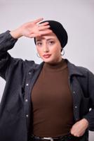 Vêtements hijab BRUN PULL SANS MANCHES T 8253