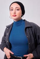 Hijab clothing NAVY BLUE SLEEVELESS SWEATER T 8253
