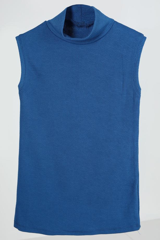 Vêtements hijab BLEU MARINE PULL SANS MANCHES T 8253 - TRENDTESETTÜR