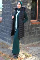 Hijab clothing BLACK HOODED PUFFER VEST T 2020-1