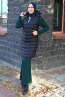 Hijab clothing BLACK HOODED PUFFER VEST T 2020-1