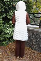 Hijab clothing WHITE HOODED PUFFER VEST T 2020-1