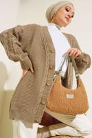 Vêtements hijab BRUN CARDIGAN EN MAILLE À MOTIFS T 9996