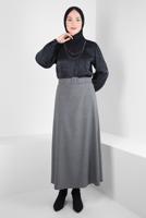 Hijab clothing BLACK T 44309 ALVİNA NELLA TUNİK 40/48 TEK38