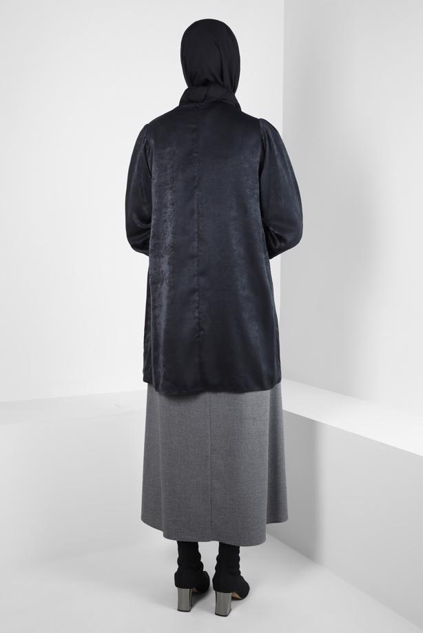 Hijab clothing BLACK T 44309 ALVİNA NELLA TUNİK 40/48 TEK38 - TRENDTESETTÜR