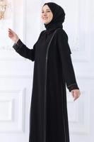Hijab clothing BLACK EVENING DRESS WITH GEM T 0921