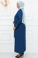 Hijab clothing NAVY BLUE JACKET LOOKING EVENING DRESS T 1031