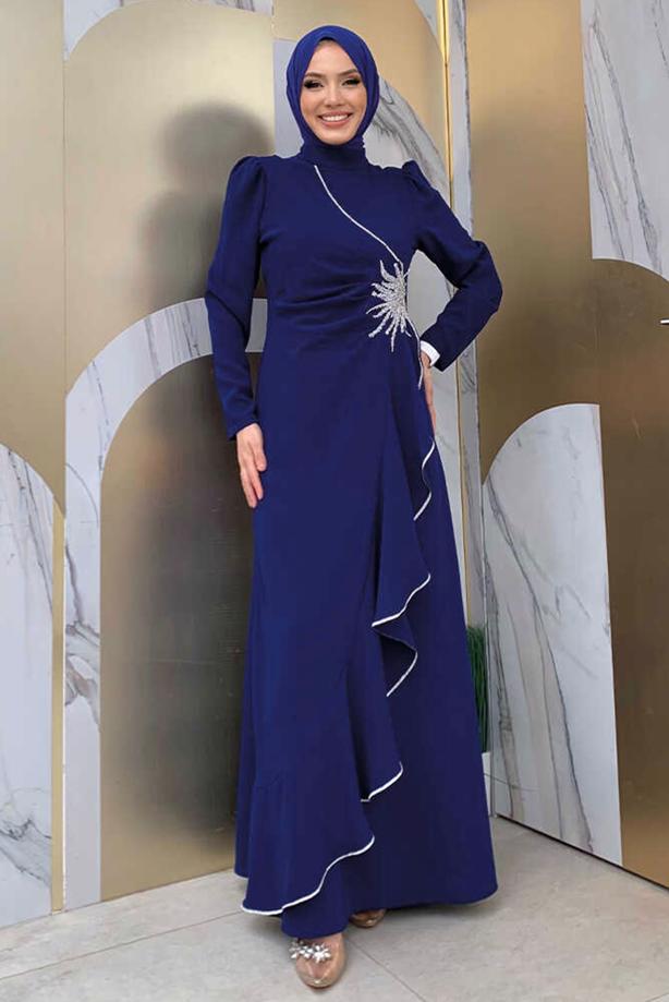 Robe De Soirée Moulante Brillante En Nylon - Noire - Taille Unique - Neuf Avec Étiquettes