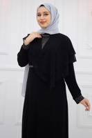Vêtements hijab NOIR ROBE DE SOIRÉE AVEC GEMME T 2211