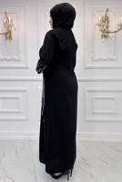 Vêtements hijab NOIR ROBE DE SOIRÉE GRANDE TAILLE T 8031