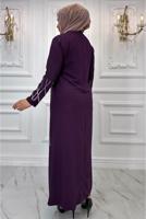 Vêtements hijab PRUNE ROBE DE SOIRÉE GRANDE TAILLE T 8031