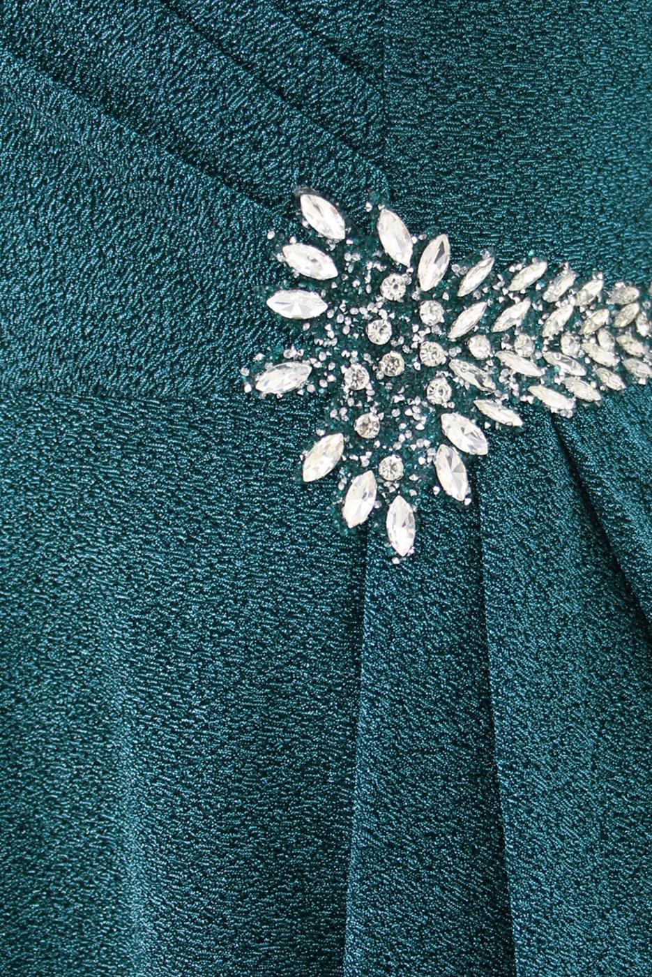 Hijab clothing BLUE EVENING DRESS WITH GEM T 8653